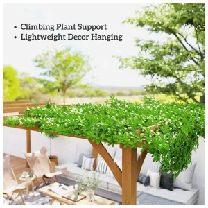 Wood Pergola 20 x 10 ft Dark Brown