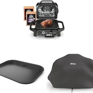 Ninja 7-in-1 Portable Electric Outdoor Grill And Smoker With Thermometer, Grey - OG751BRN