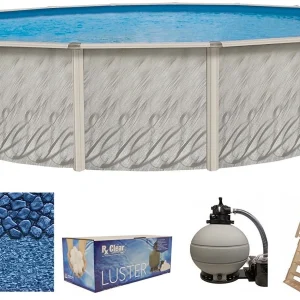 Lake Effect Pools Above-Ground Swimming Pool, 12' Round, 52 in Wall - Meadows