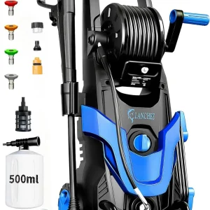 Pressure Washer 4800PSI With 4 Quick Connect Nozzles, Inlet Hose, Filter And 500ML Soap Tank