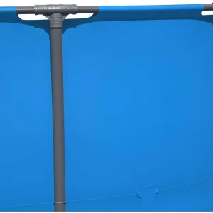 Steel Pro MAX 14 Foot x 48 Inch Round Steel Frame Above Ground Pool Set With 1,000 Filter Pump, Ladder And Cover - Gray