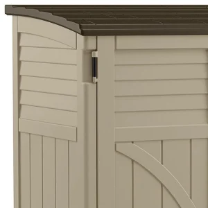 Suncast All-Weather Resin Horizontal Outdoor Storage Shed, 34 Cu. Ft., Taupe