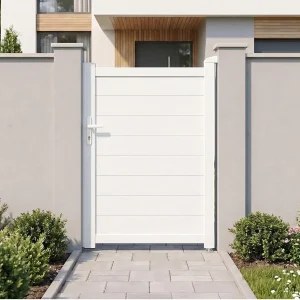 Casanoov Aluminum Swing Gate 392 cm x 161 cm Anthracite Gray RAL 7016 - KIT-000024