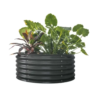 Vego Garden Tall Round Metal Raised Garden Bed - 17 Inch Tall, 42 Round