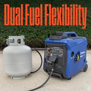 Westinghouse Dual Fuel Portable Inverter Generator, 4000 Peak Watt, Remote Electric Start