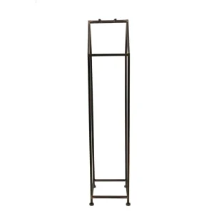 3R Studios House Shaped Metal Log Holder, 13 in. L x 12.5 in. W x 55.75 in. H
