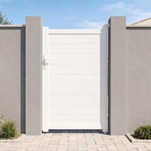 Casanoov Aluminum Swing Gate 392 cm x 161 cm Anthracite Gray RAL 7016 - KIT-000024