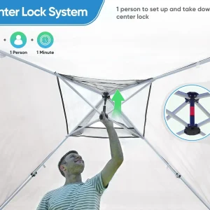 Quictent 10 x 10 ft Pop-Up Canopy Tent With Reflective Top, Fluorescent Rope And Vented Top