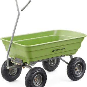 Gorilla Carts Utility Dump Wagon 6 Cubic Feet 1200 lb Capacity Black - GOR6PS