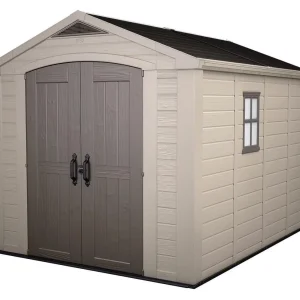 Keter Resin Outdoor Storage Shed, Taupe, 8 x 11 Foot - Factor