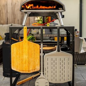 ooni Large Modular Outdoor Table - 31x31x35 Inch Stainless Steel Pizza Oven Stand