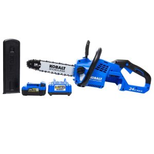 Kobalt 24-Volt 12-in Brushless Battery Chainsaw With 4 Ah Battery And Charger