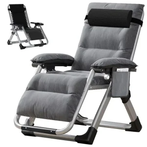 NAIZEA Zero Gravity Lawn Recliner Chairs, 2 Pack, Black