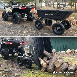 Gorilla Carts Utility Dump Wagon 6 Cubic Feet 1200 lb Capacity Black - GOR6PS