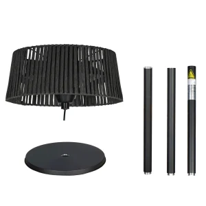 Better Homes & Gardens Electric Outdoor Patio Heater - Black Floor Lamp
