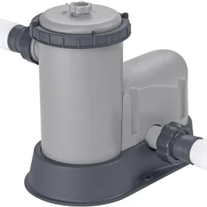 Steel Pro MAX 14 Foot x 48 Inch Round Steel Frame Above Ground Pool Set With 1,000 Filter Pump, Ladder And Cover - Gray