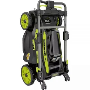 RYOBI 40-Volt 20 in Mower, String Trimmer And Leaf Blower Kit With 2 Batteries, 2 Chargers - RY401120-Y, RY40270, RY40407BTLVNM