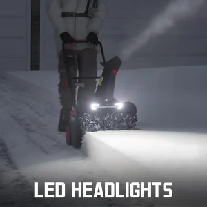 PowerSmart 40V Cordless Snow Blower 21in Cleaning Width / 6in Cleaning Depth - LED Light