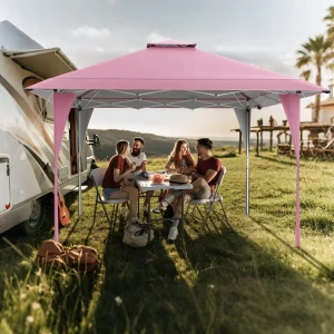 Costway Pop-Up Gazebo Outdoor Canopy Tent, 13 x 13 ft, Gray