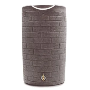Good Ideas Impressions Downton Rain Saver Rain Barrel, 50 Gallon, Dark Granite - IMP-D50-DAR