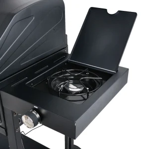 Dual Fuel Gas And Charcoal Combo Grill, Black With Stainless - GBC1793W