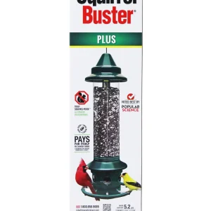 Brome Squirrel Buster Plus Tube Bird Feeder, 23 in, 3 Qt, 2 Pack - Cardinal Perch Ring