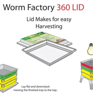 Nature's Footprint Composter Bin, 4 Trays, Black - Worm Factory 360