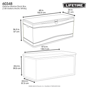 Lifetime Marine Dock Box, 130 Gallon - 60348