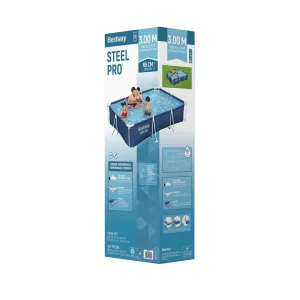 Bestway Steel Frame Above-Ground Swimming Pool 3.00m x 2.01m x 66cm - Filter Pump