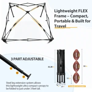 EAGLE PEAK Ultra Compact 4 ft x 4 ft Pop-Up Changing Room Canopy - Flex