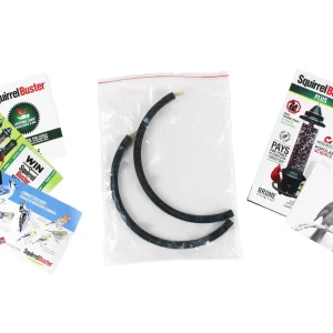 Brome Squirrel Buster Plus Tube Bird Feeder, 23 in, 3 Qt, 2 Pack - Cardinal Perch Ring