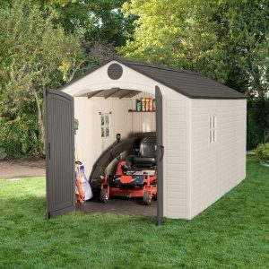 Lifetime Plastic Storage Shed 8 ft. W x 15 ft. D, Desert Sand - 60075