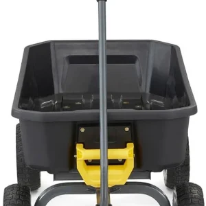 Poly Dump Garden Cart With No-Flat Tires, 7 Cubic Feet, 1200-Pound Capacity, Black - 7GCG-NF