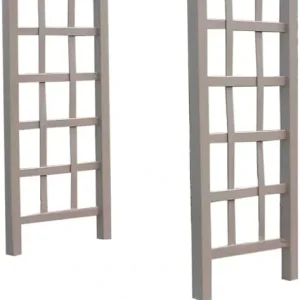 Dura-Trel PVC Garden Arbor, Elmwood, Mocha, 57in x 85in