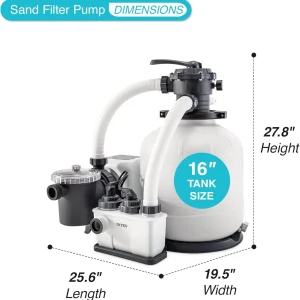 Intex Sand Filter Pump & Saltwater System For Up To 15 000 Gal Pools Krystal Clear