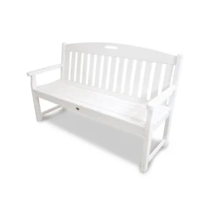 POLYWOOD Outdoor Bench, 60-Inch Recycled Plastic - Yacht Club