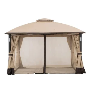 Moorehead Steel Patio Gazebo 12 Ft W x 10 Ft D