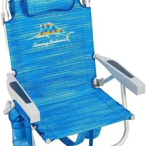 Tommy Bahama Backpack Beach Chairs, Blue, 2 Pack - 300 lb Capacity