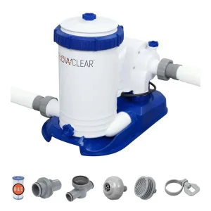 Bestway Flowclear Above-Ground Pool Filter Pump, 2500 GPH, 18.9 Inches - 58392E