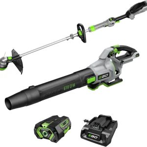 EGO POWER+ Cordless String Trimmer And Leaf Blower Combo Kit, 15 inch, 670 CFM, 56V 4.0Ah - ST6703LB