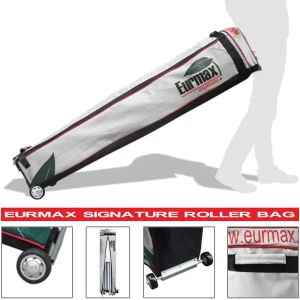 Eurmax USA 10 x 10 Pop-Up Commercial Canopy Tent With 4 Sidewalls, Roller Bag And Awning