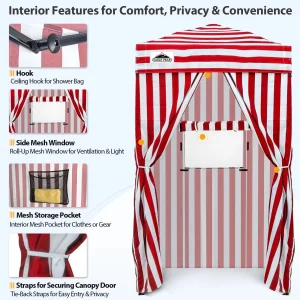 EAGLE PEAK Ultra Compact 4 ft x 4 ft Pop-Up Changing Room Canopy - Flex