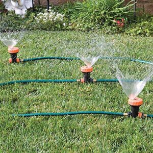 Domestify Portable Sprinkler Set - 3 Heads, 5 Spray Settings
