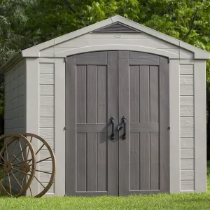 Keter Resin Outdoor Storage Shed, Taupe, 8 x 11 Foot - Factor