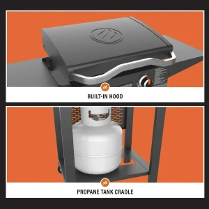 Blackstone Pro Series 2-Burner 22 inch Propane Pedestal Griddle With Hood