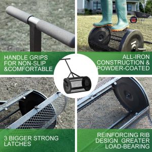 SP-001-JNN Peat Moss Compost Spreader - 24 in Metal Handle