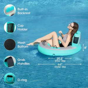 Inflatable Floating Ring Hammock And River Tube - 6-Circle, 8-Circle, 10-Circle Or 3-6-Circle