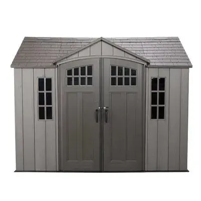 Lifetime 10 Ft x 8 Ft Reinforced Outdoor Storage Shed - Dual-Wall Polyethylene Construction