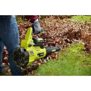 RYOBI 40-Volt 20 in Mower, String Trimmer And Leaf Blower Kit With 2 Batteries, 2 Chargers - RY401120-Y, RY40270, RY40407BTLVNM