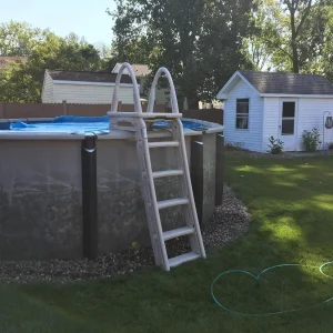 Confer Plastics Above Ground Pool Roll-Guard Safety Ladder, Adjustable - 7200